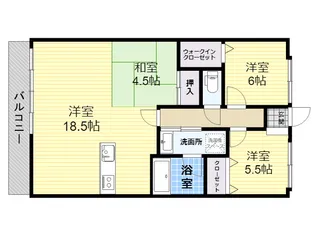 トラスト別府駅前【13階】の間取り