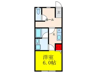 奥野ハイツ【1階】の間取り