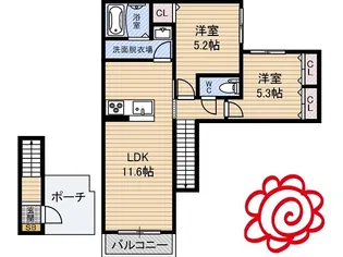 Shamaison aile furore【2階】の間取り