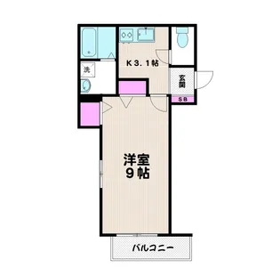 【へーベルメゾン】ピュアメゾンSEKIGUCHI【3階】の間取り