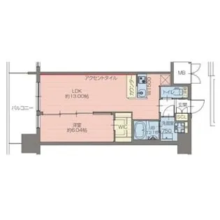 プレジオ梅田【10階】の間取り