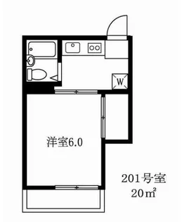 鈴木荘【2階】の間取り
