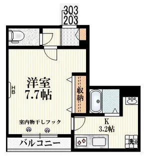 メゾン・クラージュ【2階】の間取り