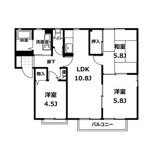 キャロットヒルズC棟【1階】の間取り