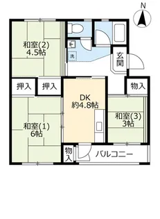 UR平城第二【4階】の間取り
