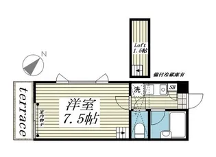 ジュネパレス市川第43【1階】の間取り