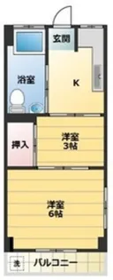 コーポ小川【1階】の間取り