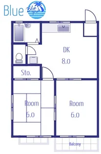 クレア大清水B【2階】の間取り