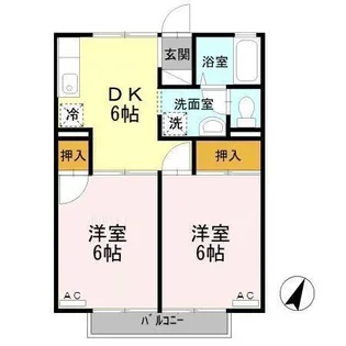 プレジール橘【1階】の間取り