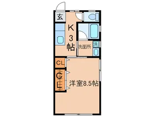 畑ヶ谷アパート3【2階】の間取り