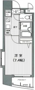 ガラ・シティ田町【4階】の間取り