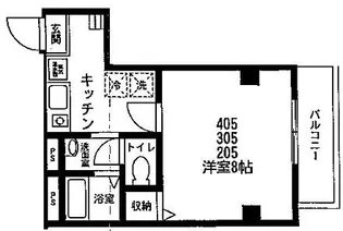 ワイズフラット入谷【3階】の間取り