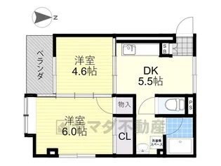 コーポ松原【2階】の間取り