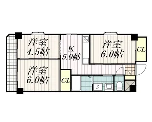エスカイア本千葉第二【6階】の間取り