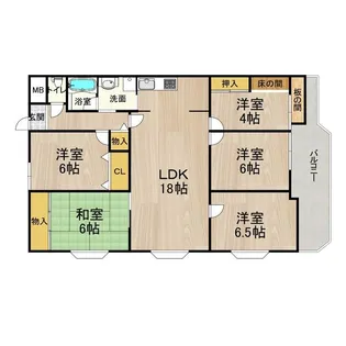 キャピタル新大宮【3階】の間取り