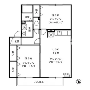 Le raisin A/B【2階】の間取り