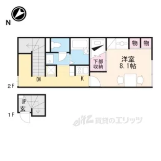 レオパレス私市【2階】の間取り