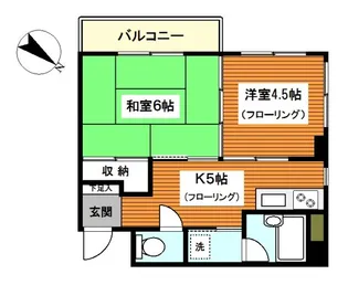 サンクレージュヨコハマ【2階】の間取り