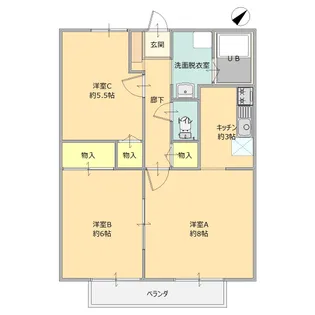 ハイツグローリアス【2階】の間取り