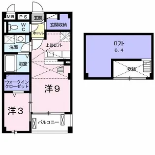 グランツ・ブルI【2階】の間取り