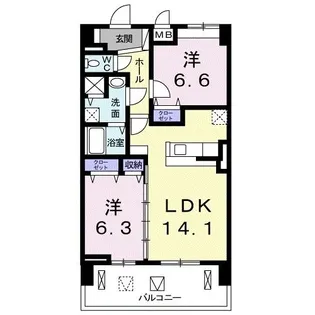 ミル ベネフィス【5階】の間取り