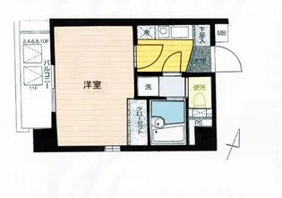 ロアール日本橋三越前【8階】の間取り