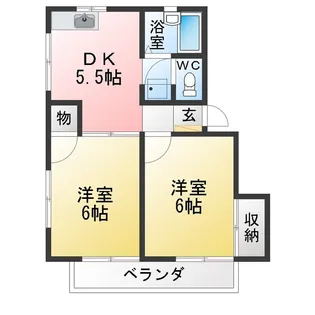 メゾニティーヒルズ B棟【2階】の間取り