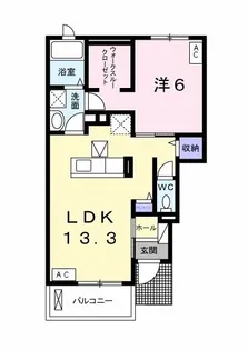 ノーブル グラス II【1階】の間取り