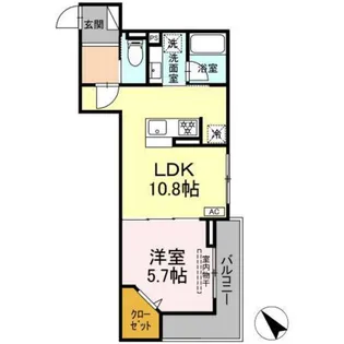 D’Bless鶴見市場【3階】の間取り