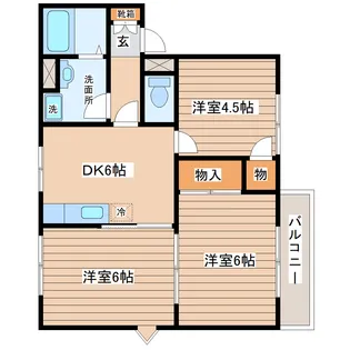 プラドール田代E【2階】の間取り