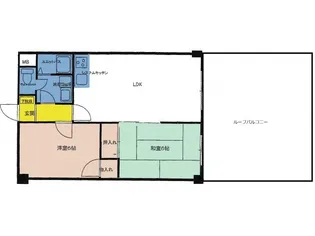 サンビレッヂ到津【4階】の間取り