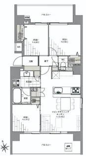 ライオンズ浅草橋レジデンス【10階】の間取り