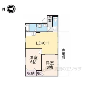クレールさほ【1階】の間取り