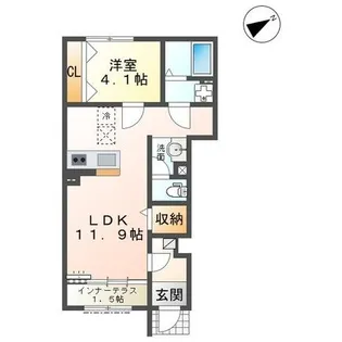 リバーヒルズ浜坂【1階】の間取り