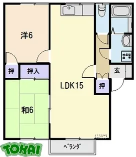 ローズガーデン【1階】の間取り