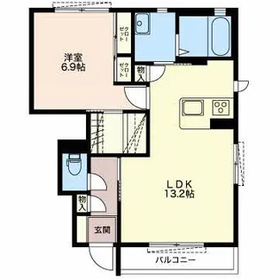 アムール3 D【1階】の間取り