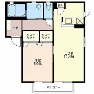 セピアコート西河原 B【2階】の間取り