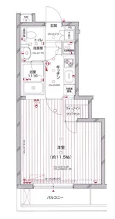 パレステュディオ中目黒【4階】の間取り