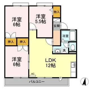 パインハイム B【2階】の間取り
