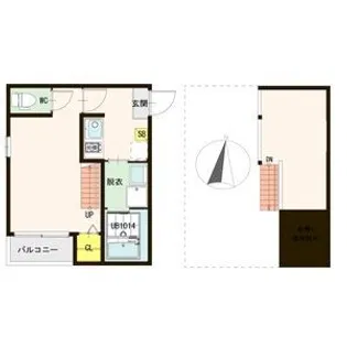 ハーモニーテラス旭丘堤【2階】の間取り