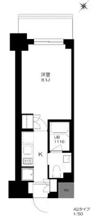 プライマル勝どき【10階】の間取り