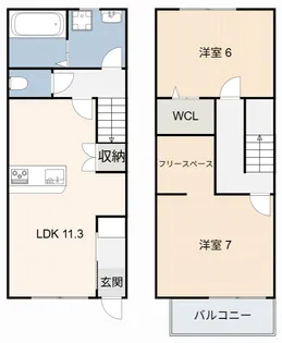 MAISONETTE LAND 宮町C【1階】の間取り