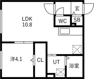 仮)発寒2-3MS【2階】の間取り