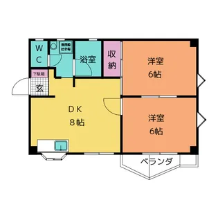 ハイツブリッジ【1階】の間取り