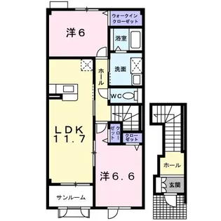 イヴェールIII【2階】の間取り