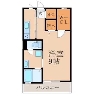 Win-Win大浦【3階】の間取り