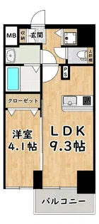 ソルテラスOSAKA塚本【2階】の間取り