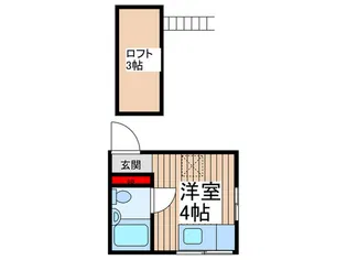 フラワーハイツ【1階】の間取り