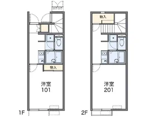 レオネクストアビーズベル【2階】の間取り