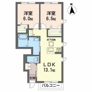 クオリティーメゾンS【1階】の間取り
